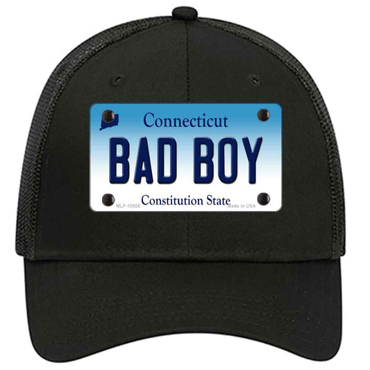 Bad Boy Connecticut Novelty Black Mesh License Plate Hat