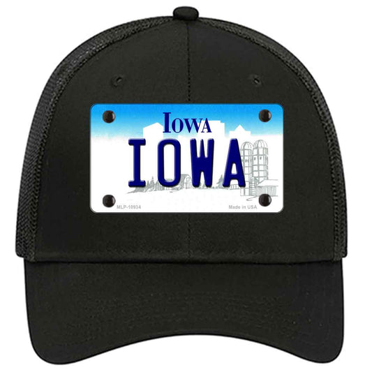 Iowa State Novelty Black Mesh License Plate Hat