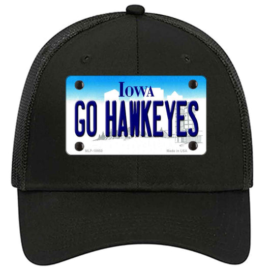 Go Hawkeyes Iowa Novelty Black Mesh License Plate Hat