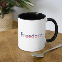 Freedom Patriotic Word Art Contrast Coffee Mug