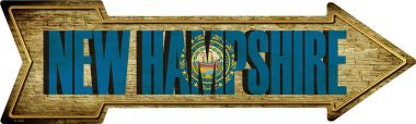 New Hampshire Novelty Metal Arrow Sign