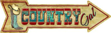 Country Gal Novelty Metal Arrow Sign