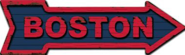 Boston Novelty Metal Arrow Sign