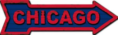 Chicago Novelty Metal Arrow Sign