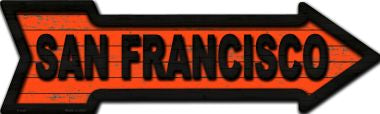 San Francisco Novelty Metal Arrow Sign