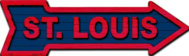 St Louis Novelty Metal Arrow Sign