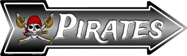 Pirates Novelty Metal Arrow Sign A-359