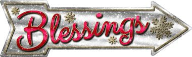 Blessings Novelty Metal Arrow Sign