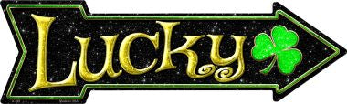 Lucky Clover Novelty Metal Arrow Sign