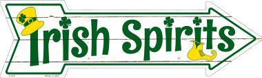 Irish Spirits Novelty Metal Arrow Sign