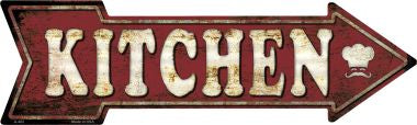 Kitchen Novelty Metal Arrow Sign