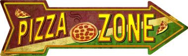 Pizza Zone Novelty Metal Arrow Sign