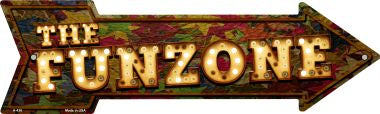 The Funzone Bulb Letters Novelty Metal Arrow Sign