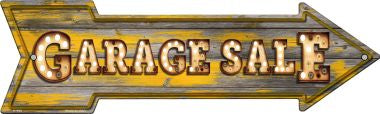 Garage Sale Bulb Letters Novelty Arrow Sign