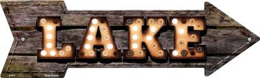 Lake Bulb Letters Novelty Arrow Sign