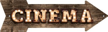 Cinema Bulb Letters Novelty Arrow Sign