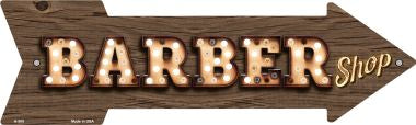 Barber Shop Bulb Letters Novelty Arrow Sign