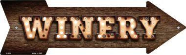 Winery Bulb Letters Novelty Arrow Sign