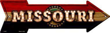 Missouri Bulb Lettering With State Flag Novelty Arrows A-605