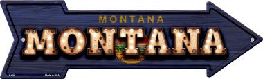 Montana Bulb Lettering With State Flag Novelty Arrows A-606