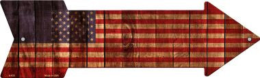 American Flag Novelty Arrow Sign 