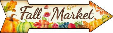 Fall Market Novelty Metal Arrow Sign