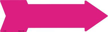 Pink Novelty Metal Arrow Sign