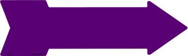 Purple Novelty Metal Arrow Sign