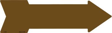 Brown Novelty Metal Arrow Sign