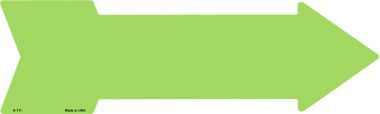 Lime Green Novelty Metal Arrow Sign
