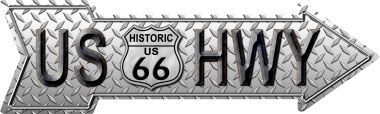 Diamond US Highway Novelty Metal Arrow Sign
