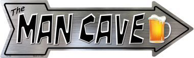 The Man Cave Novelty Metal Arrow Sign