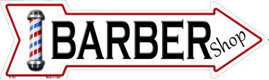 Barber Shop Novelty Metal Arrow Sign