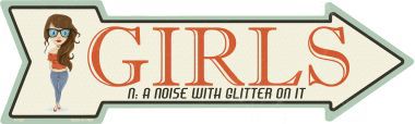 Girls Novelty Metal Arrow Sign