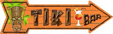 Tiki Bar Novelty Metal Arrow Sign