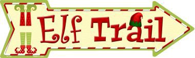 Elf Trail Novelty Metal Arrow Sign