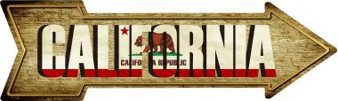California Novelty Metal Arrow Sign