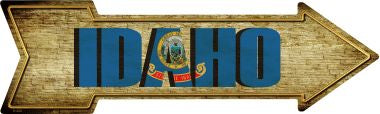 Idaho Novelty Metal Arrow Sign