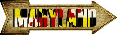 Maryland Novelty Metal Arrow Sign