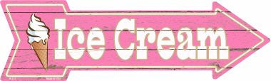 Ice Cream Novelty Metal Arrow Sign