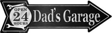 Dads Garage Novelty Metal Arrow Sign