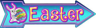 Easter Novelty Metal Arrow Sign