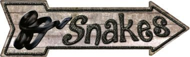 Snakes Novelty Metal Arrow Sign