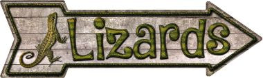 Lizards Novelty Metal Arrow Sign