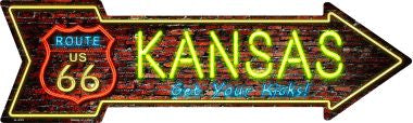 Kansas Novelty Metal Arrow Sign