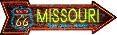 Missouri Novelty Metal Arrow Sign