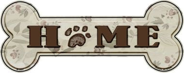 Home With Paw Print Novelty Bone Magnet B-007