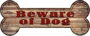 Beware of Dog Novelty Bone Magnet