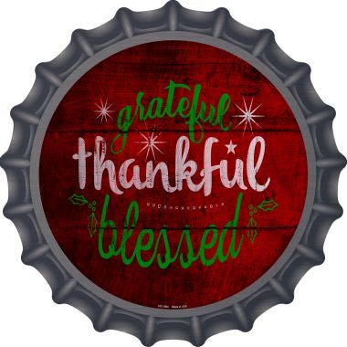 Grateful and Blessed Novelty Metal Bottle Cap BC-1004