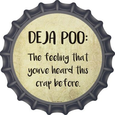 Deja Poo Definition Novelty Metal Bottle Cap BC-1015